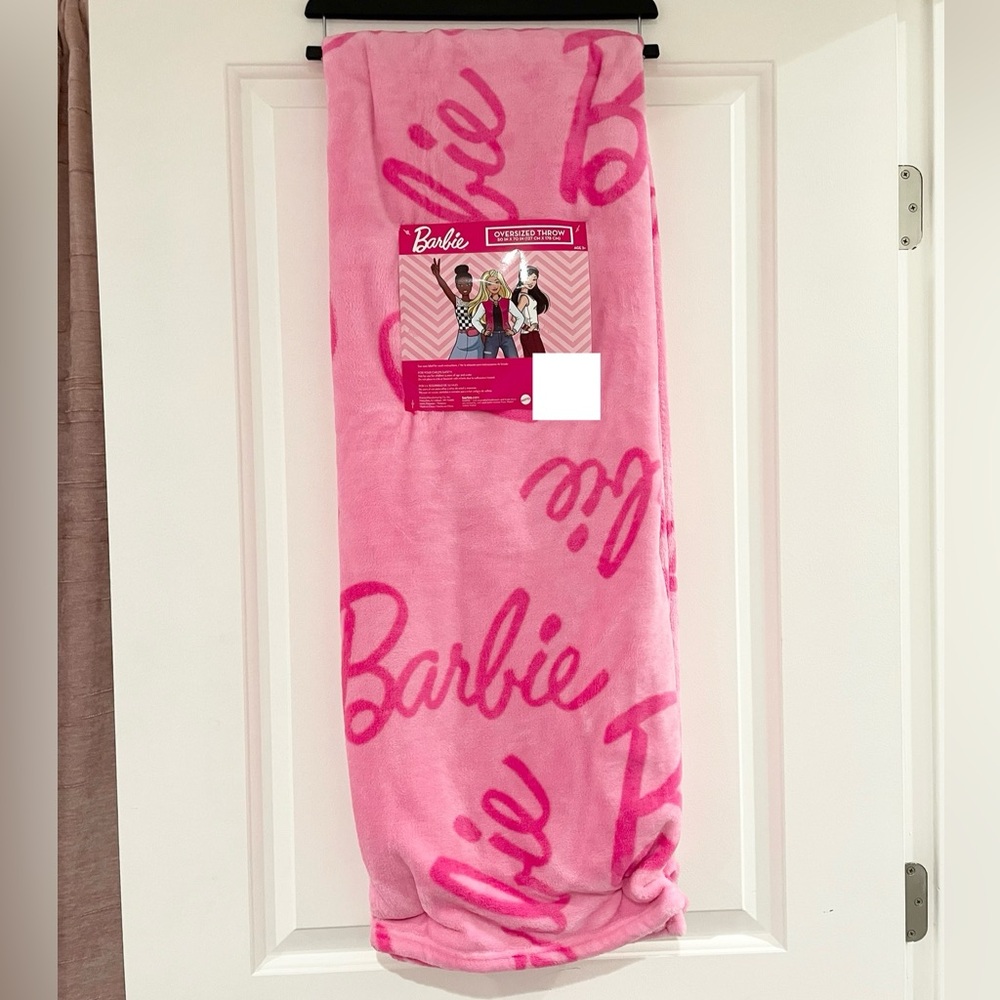 Pink Barbie Throw Blanket